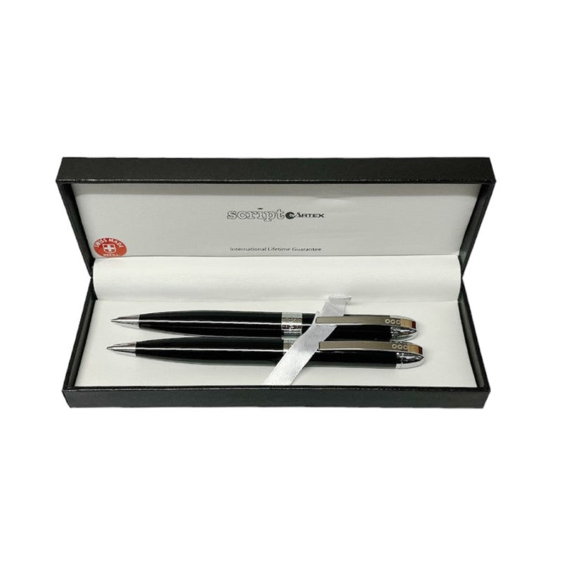 SCRIPTO SIERRA BALLPOINT + MECHANICAL PENCIL BLACK