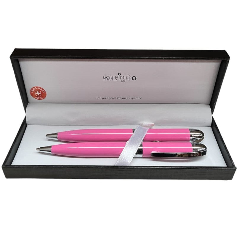 SCRIPTO SIERRA BALLPOINT + MECHANICAL PENCIL PINK