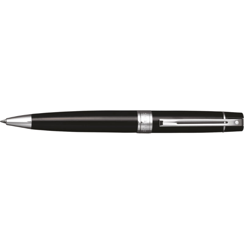 SHEAFFER® 300 9312 GLOSSY BLACK BALLPOINT PEN WITH CHROME TRIM