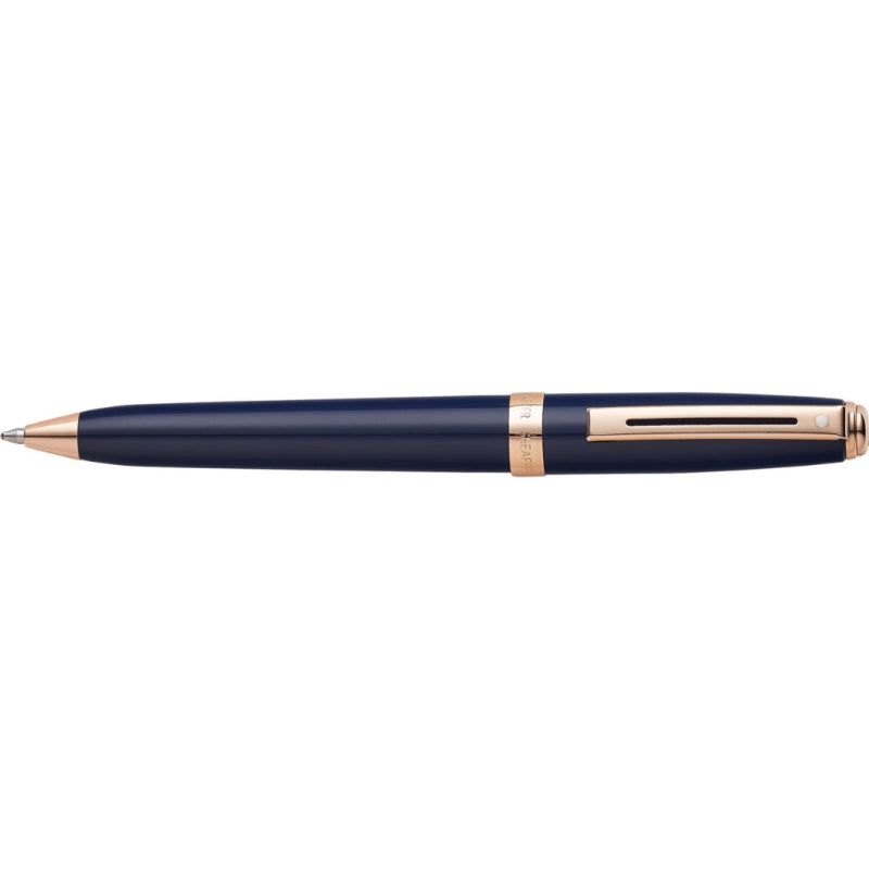 SHEAFFER PRELUDE COBALT BLUE LACQUER ROSE GOLD BALLPOINT PEN