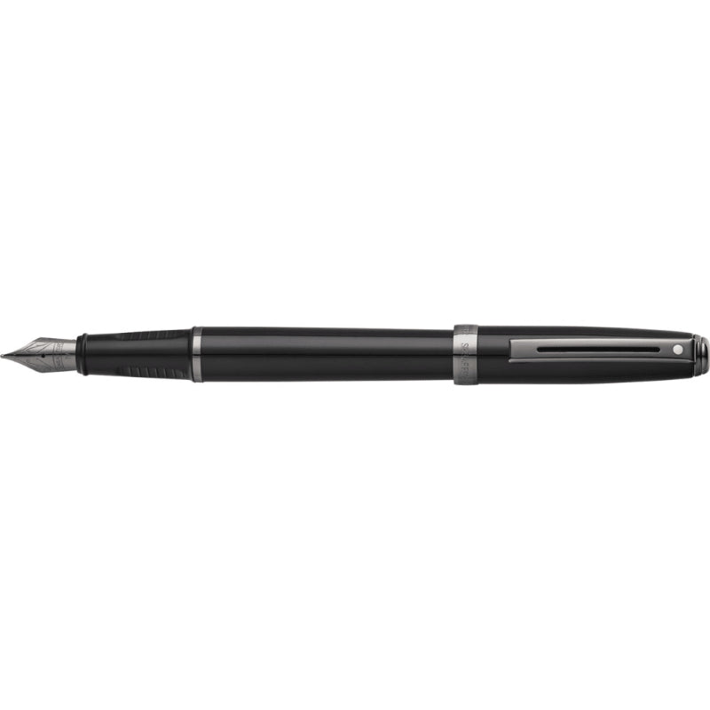 SHEAFFER PRELUDE GLOSS BLACK LACQUER FOUNTAIN PEN MEDIUM