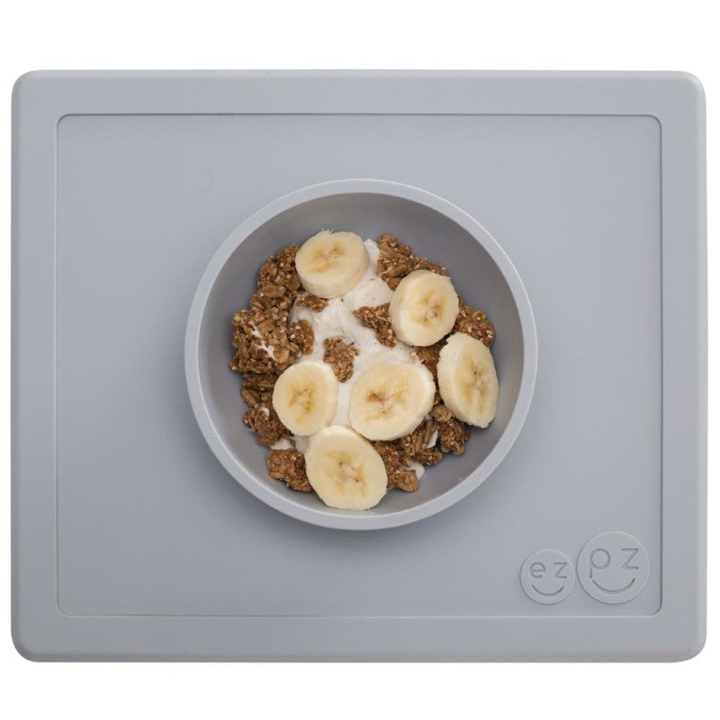 EZPZ HAPPY BOWL PEWTER