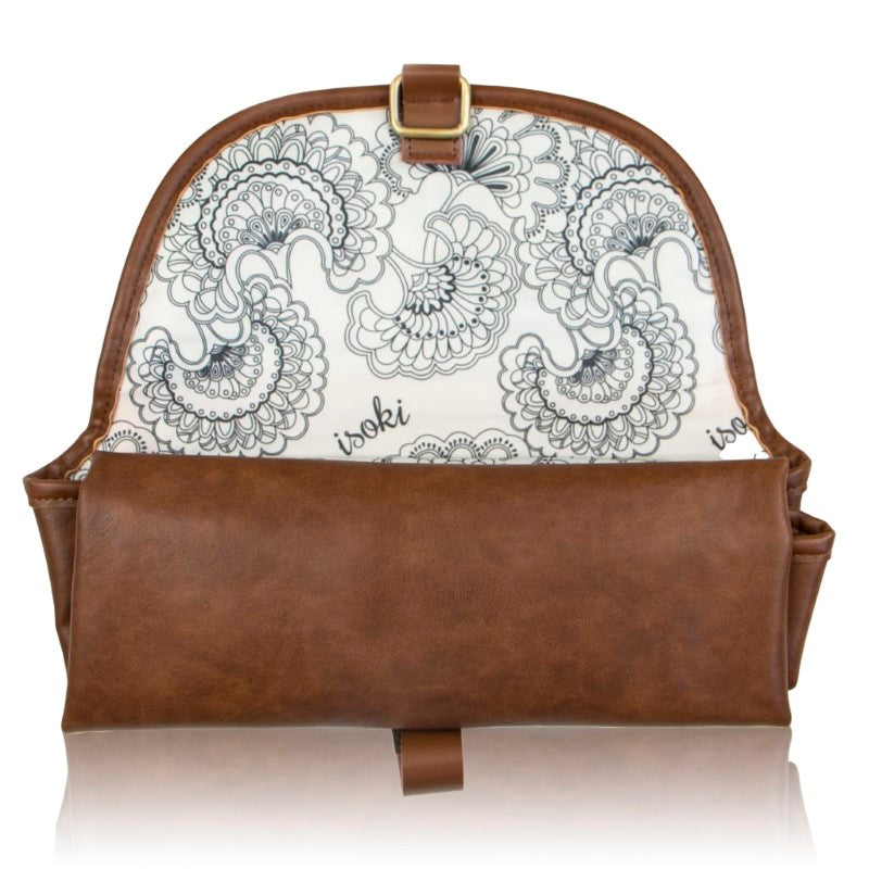 ISOKI CHANGE MAT CLUTCH REDWOOD BROWN