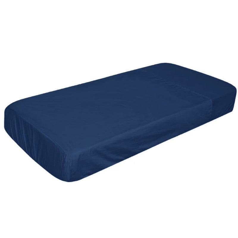 SILLY BILLYZ COT 1PCE COMBO FITTED NAVY POLYCOTTON