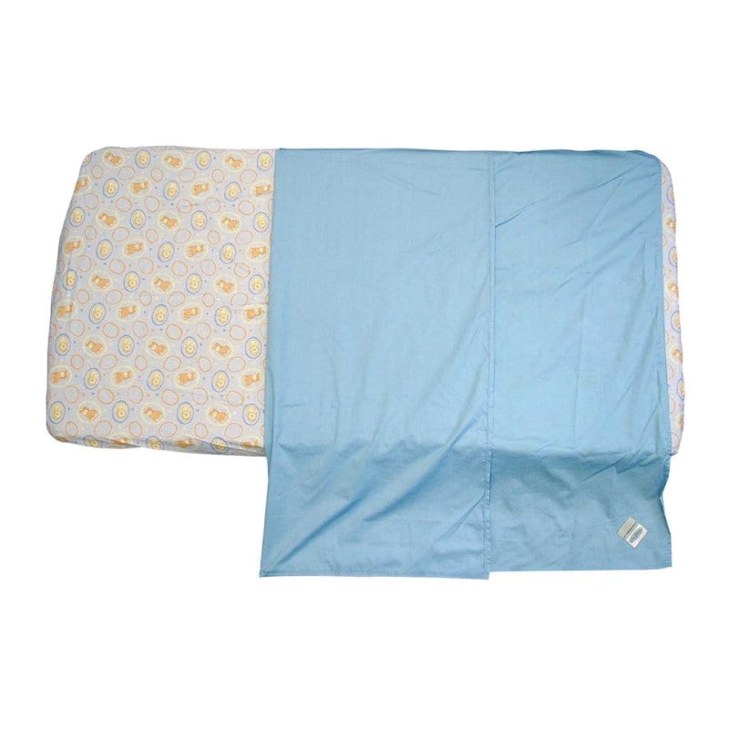 SILLY BILLYZ COT COMBO SKY BLUE/LION POLYCOTTON