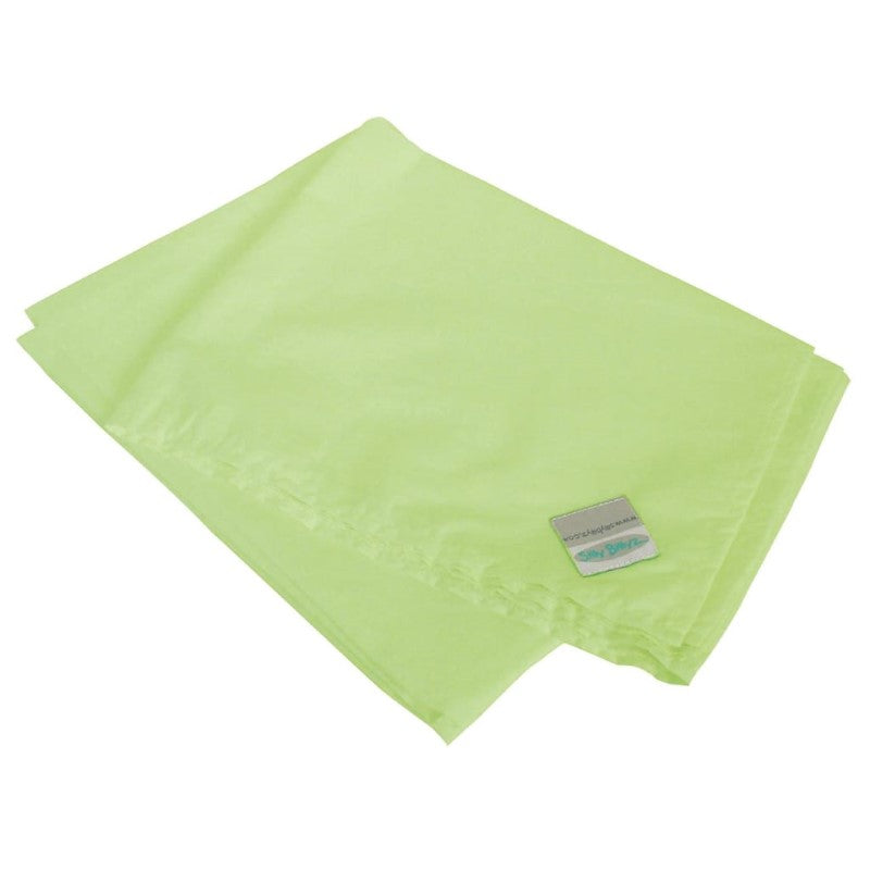 SILLY BILLYZ COT SHEET FLAT LIME POLYCOTTON