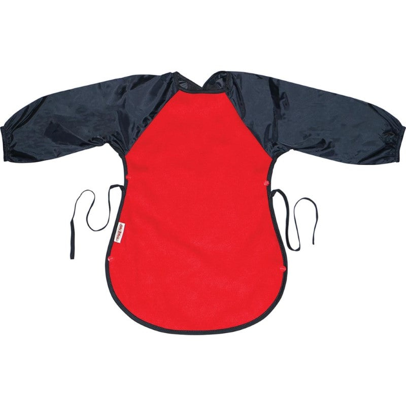 SILLY BILLYZ FLEECE MESSY EATER BIB RED/NAVY