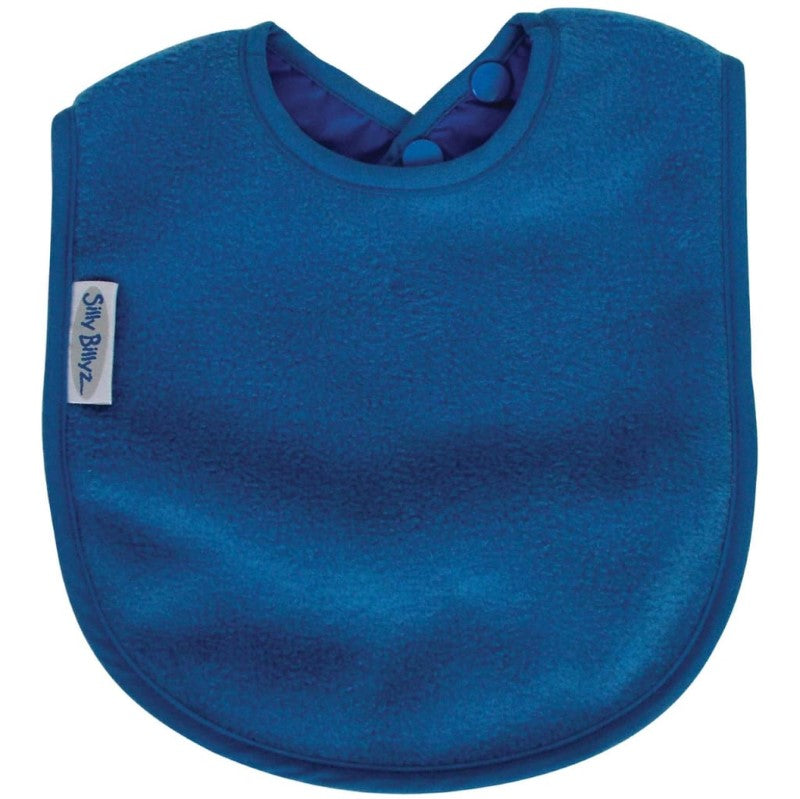 SILLY BILLYZ FLEECE PLAIN LARGE BIB ROYAL BLUE