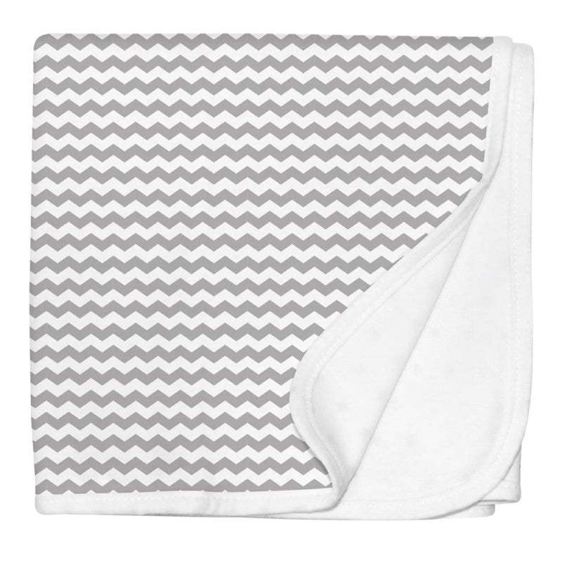 SILLY BILLYZ JERSEY SWADDLE BLANKET GREY CHEVRON