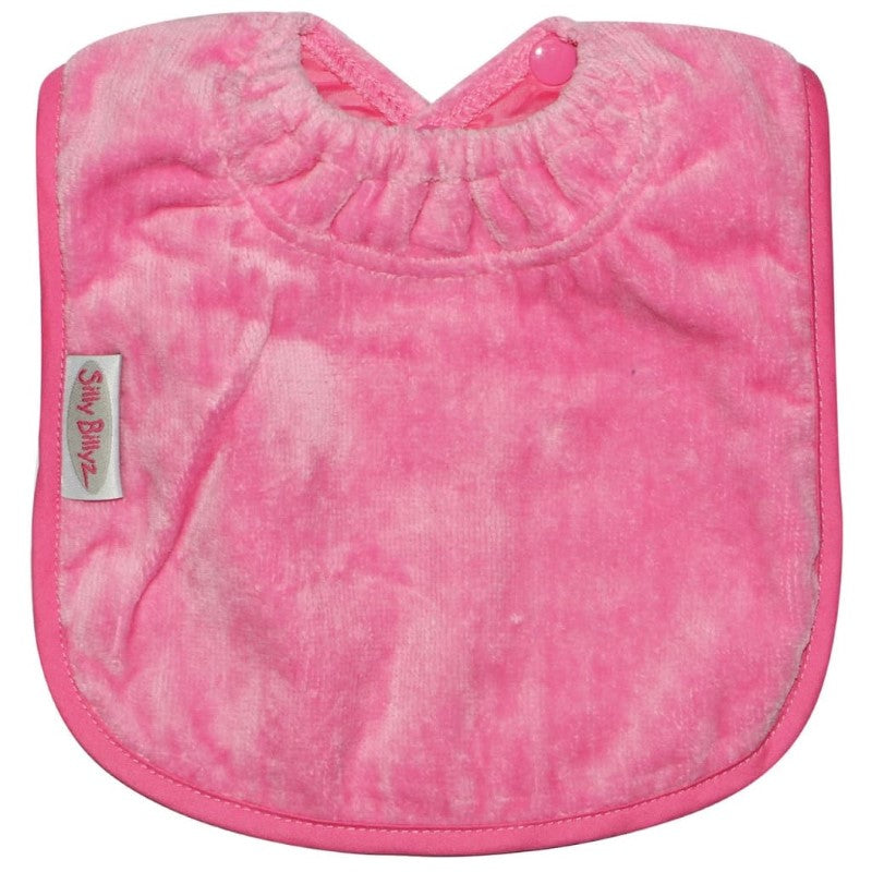 SILLY BILLYZ TOWEL PLAIN LARGE BIB CERISE
