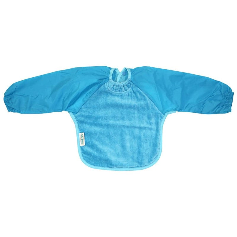 SILLY BILLYZ TOWEL SMALL L/S BIB AQUA