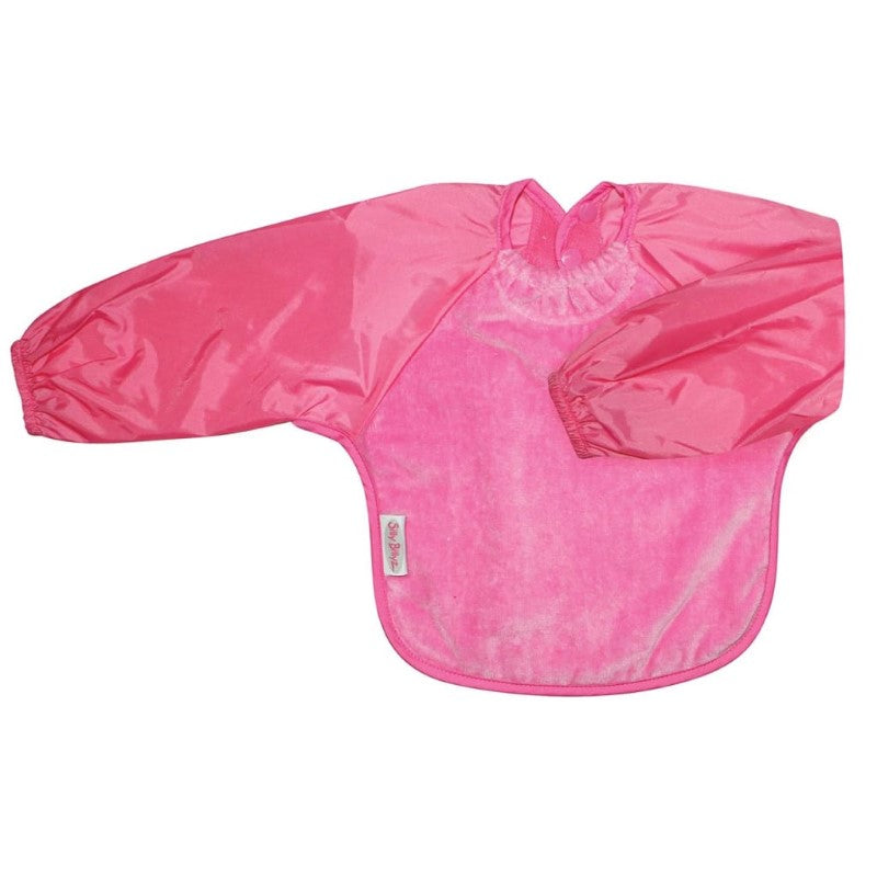 SILLY BILLYZ TOWEL SMALL L/S BIB CERISE