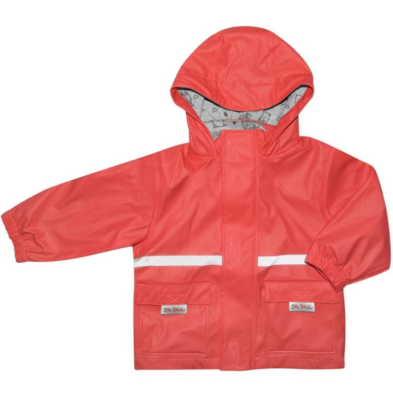 SILLY BILLYZ WATERPROOF JACKET RED MEDIUM