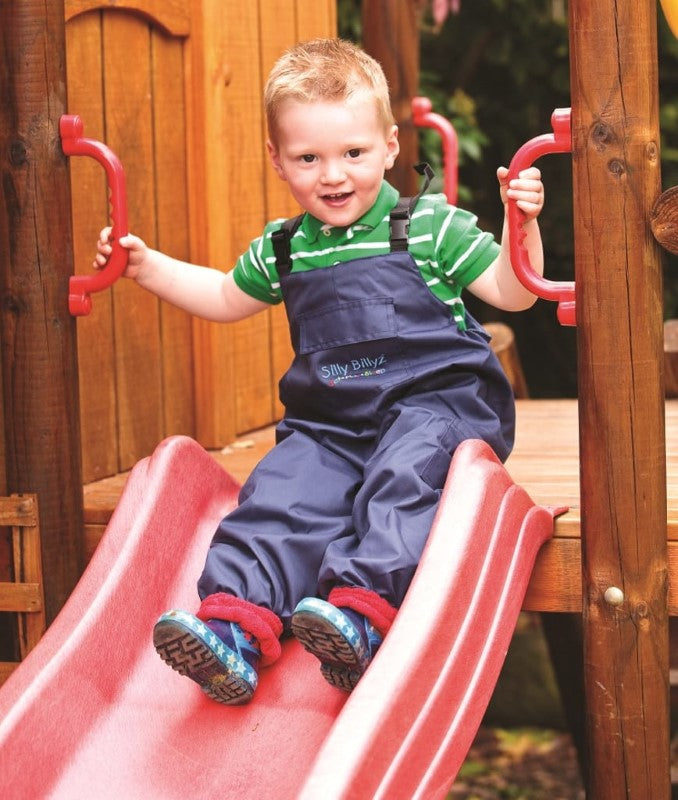 SILLY BILLYZ WATERPROOF OVERALL LILAC/NAVY X-LGE