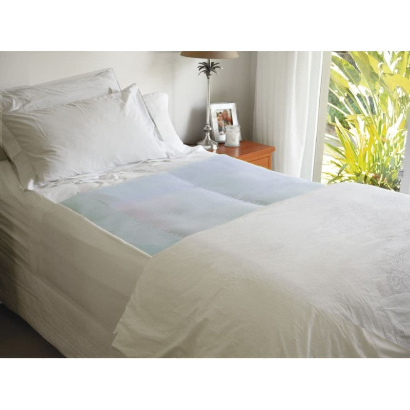 WATERPROOF SINGLE BED PROTECTOR PALE BLU 90X100