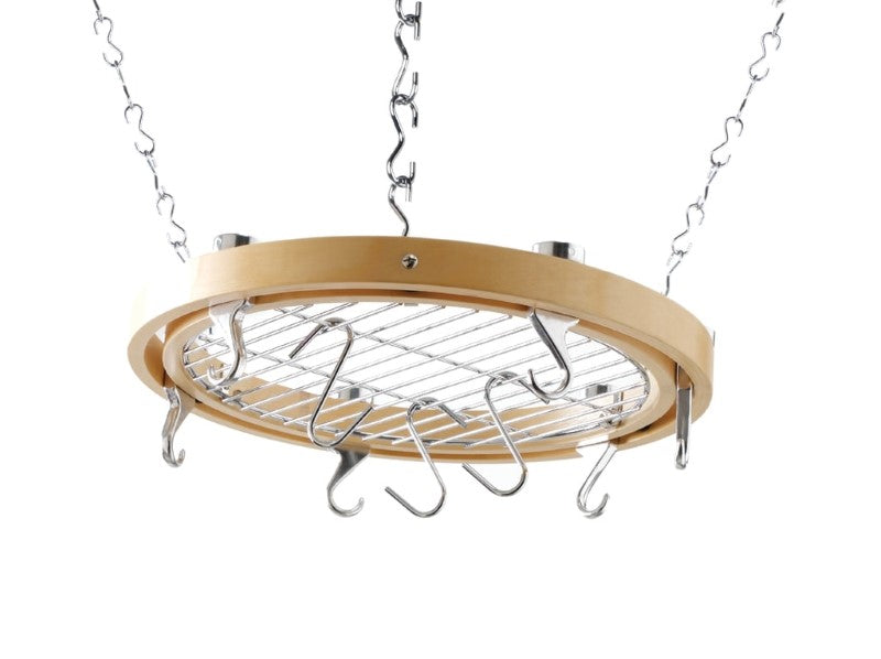 NATURAL WOOD ROUND CEILING RACK