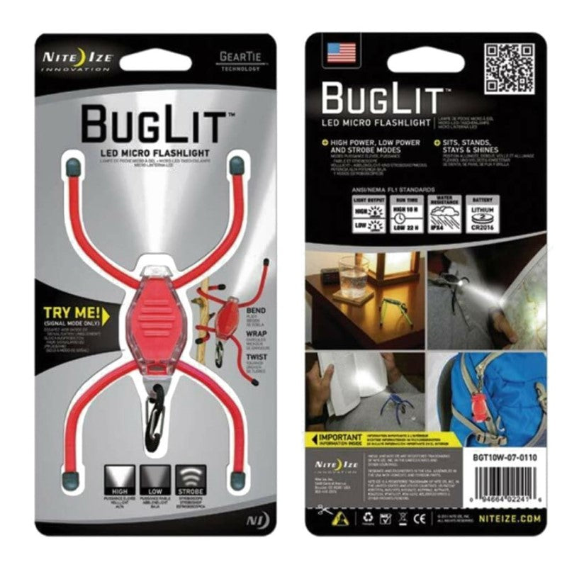 NITE IZE BUGLIT RED/BLACK FEET