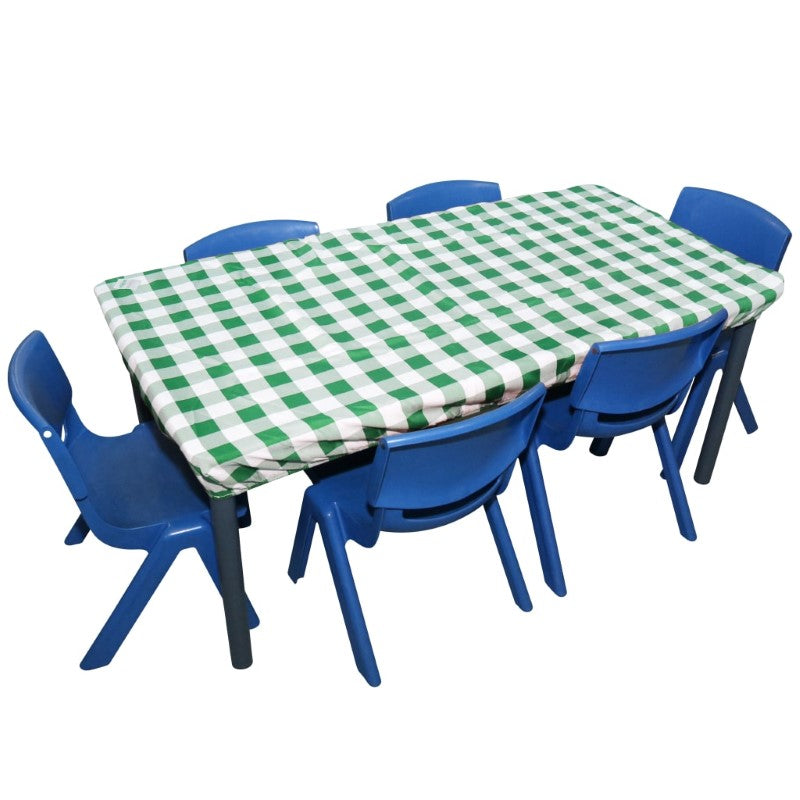 SILLY BILLYZ TABLECLOTH150CMX60CM GINGHAM GREEN
