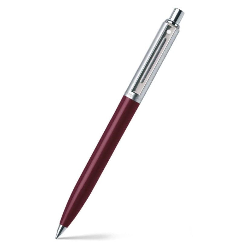 SHEAFFER® SENTINEL BURGUNDY BALLPOINT PEN WITH CHROME CAP AND CHROME TRIM