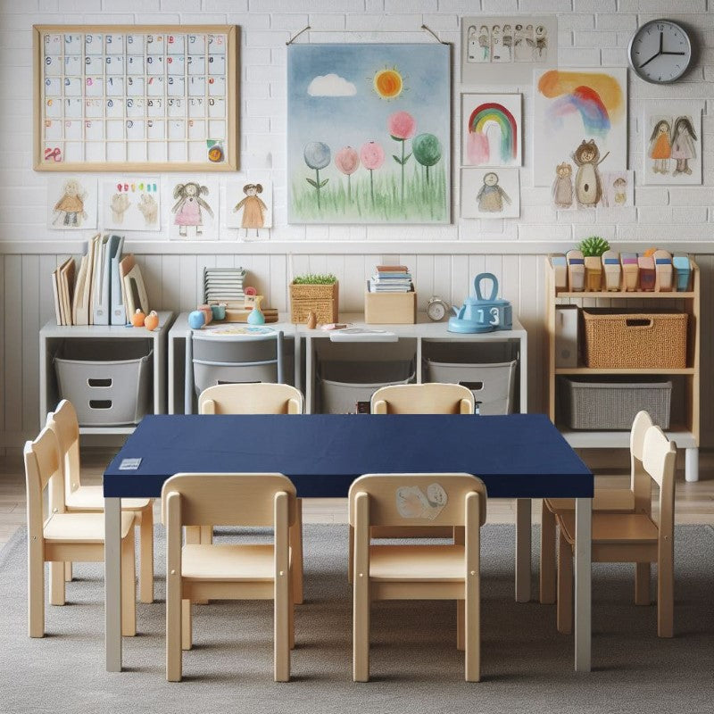 SILLY BILLYZ TABLECLOTH 120 X 80CM NAVY BLUE