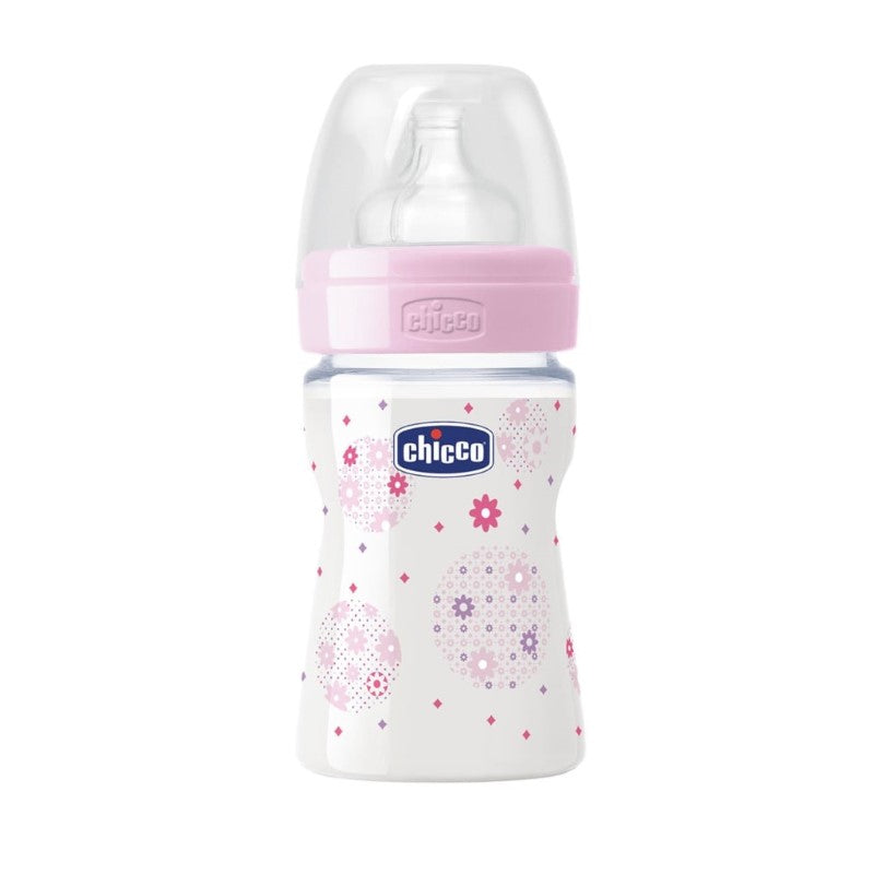 CHICCO BOTTLE: WELL-BEING SIL 0M+ 150ML GIRL