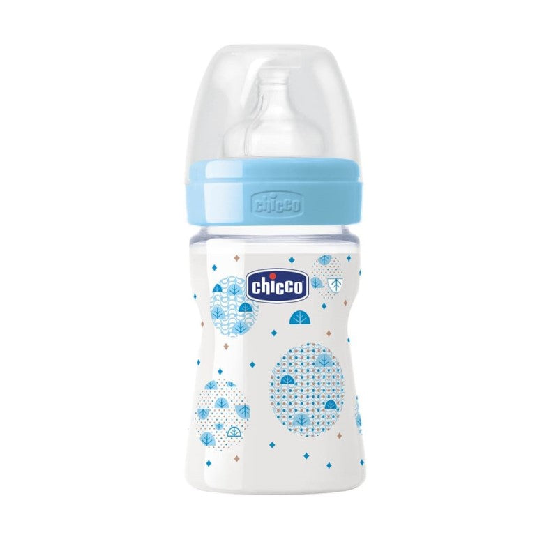 CHICCO BOTTLE: WELL-BEING SIL 0M+ 150ML BOY