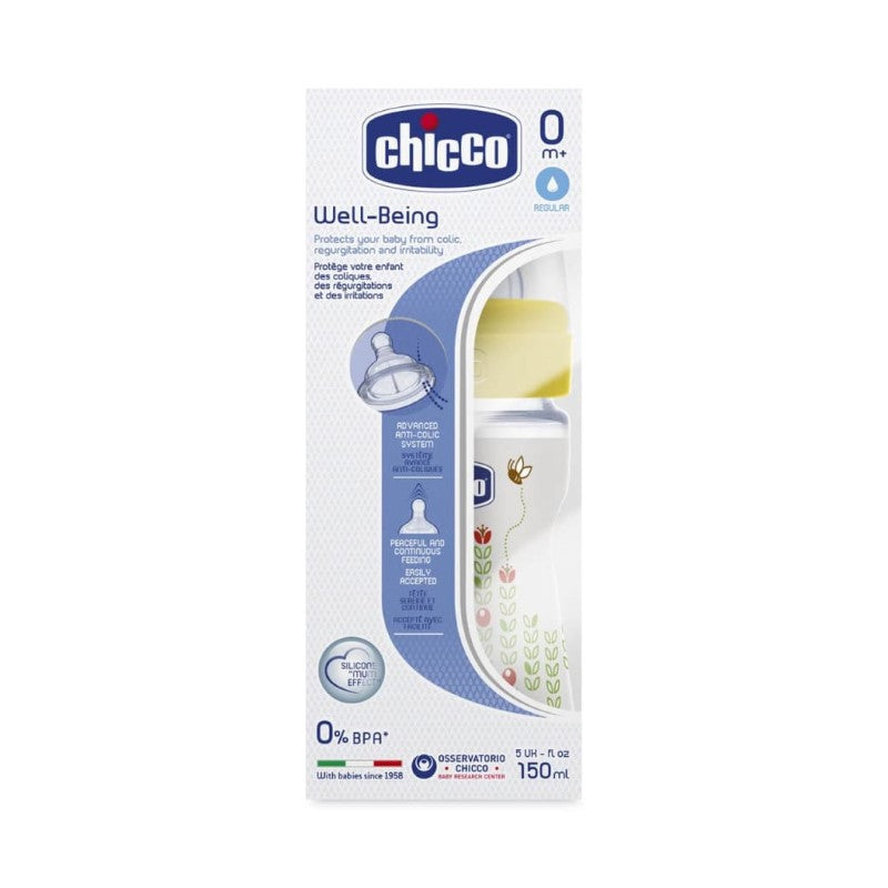 CHICCO BOTTLE: WELL-BEING SIL 0M+ 150ML UNISEX