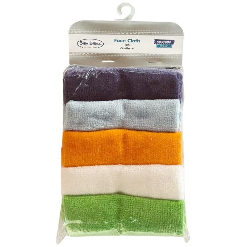 SILLY BILLYZ FACECLOTH 5PK