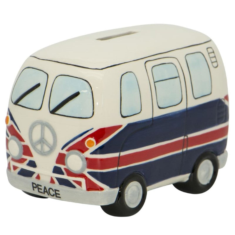 UK FLAG CAMPER VAN MONEY BOX