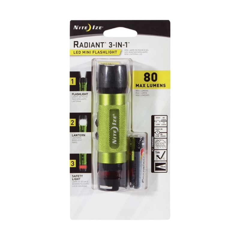 NITE IZE RADIANT 3-IN-1 LED MINI FLASHLIGHT LIME