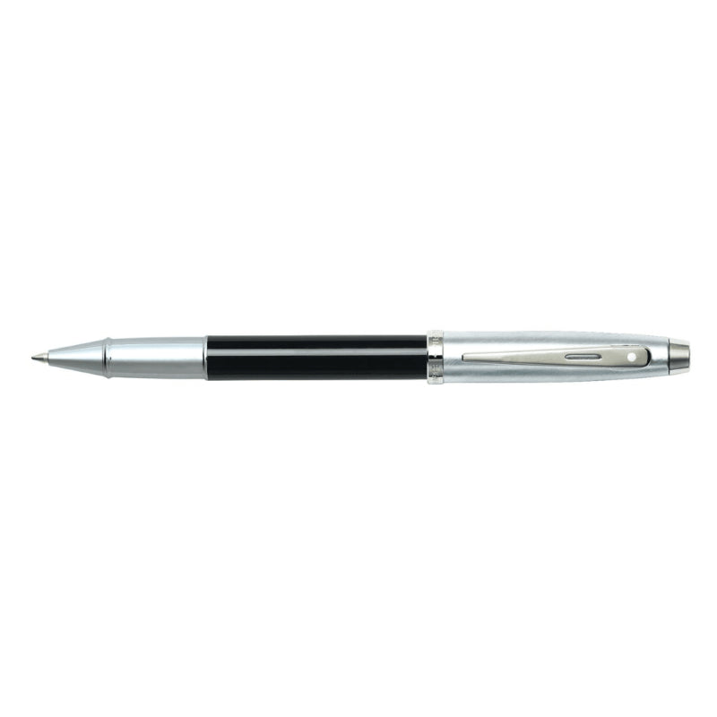 SHEAFFER® 100 9313 GLOSSY BLACK ROLLERBALL PEN WITH CHROME CAP AND CHROME TRIM