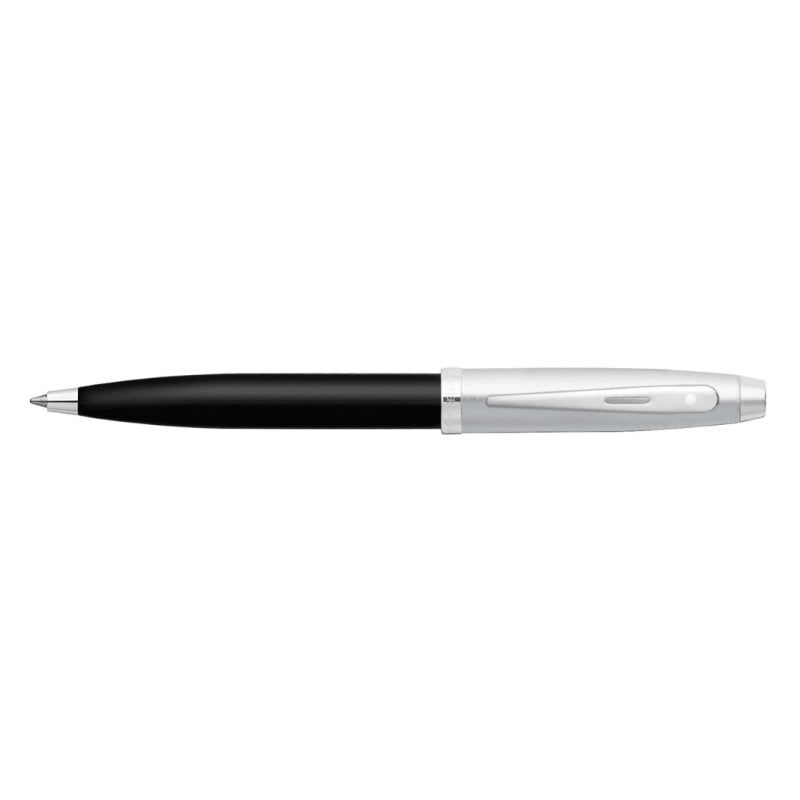 SHEAFFER® 100 9313 GLOSSY BLACK BALLPOINT PEN WITH CHROME CAP AND CHROME TRIM