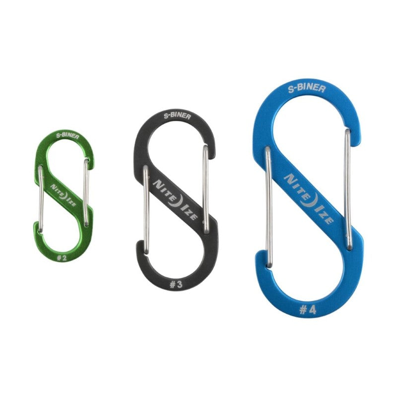 NITE IZE S-BINER? DUAL CARABINER ALUMINUM - 3 PAC