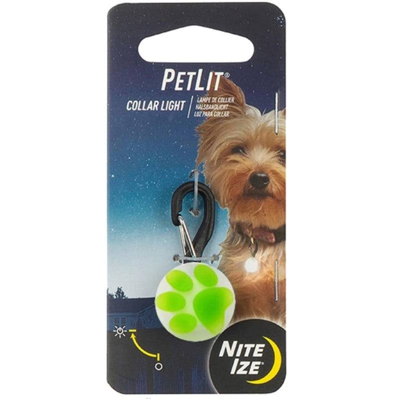 NITE IZE PETLIT LIME PAW
