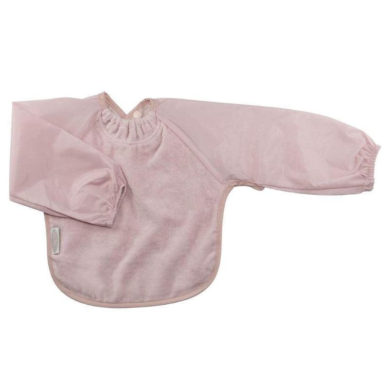 TOWEL SMALL LONG SLEEVE BIB - ANTIQUE PINK