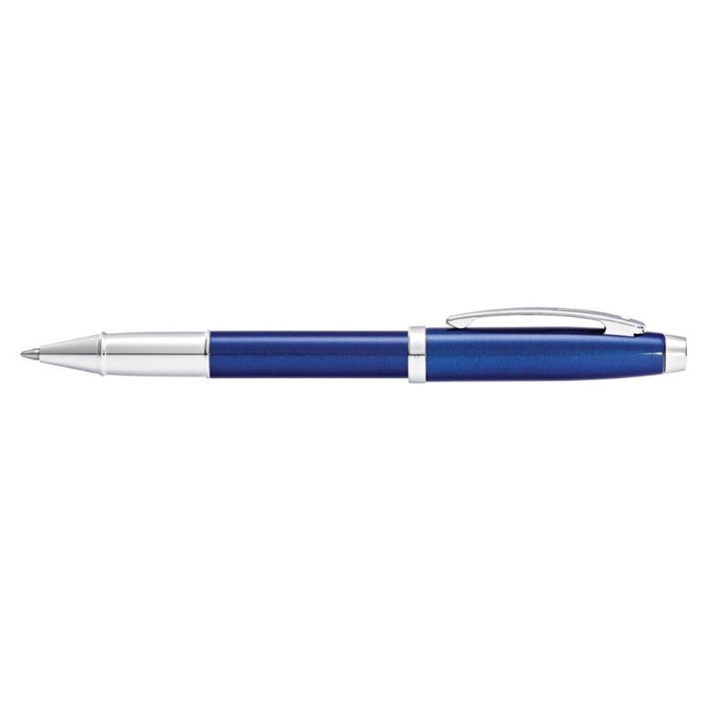 SHEAFFER® 100 9339 GLOSSY BLUE ROLLERBALL PEN WITH CHROME TRIM