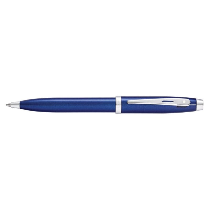 SHEAFFER® 100 9339 GLOSSY BLUE BALLPOINT PEN WITH CHROME TRIM