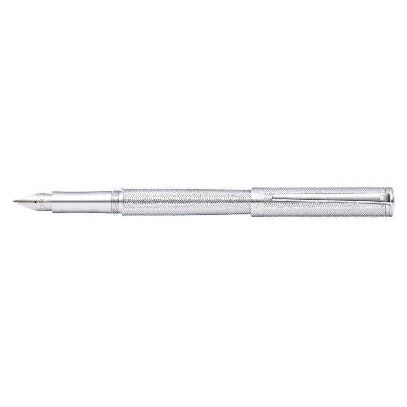 SHEAFFER INTENSITY ENGRAVED CHROME MEDIUM FOUNTAIN PEN