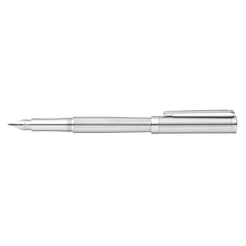 SHEAFFER INTENSITY ENGRAVED CHROME MEDIUM FOUNTAIN PEN