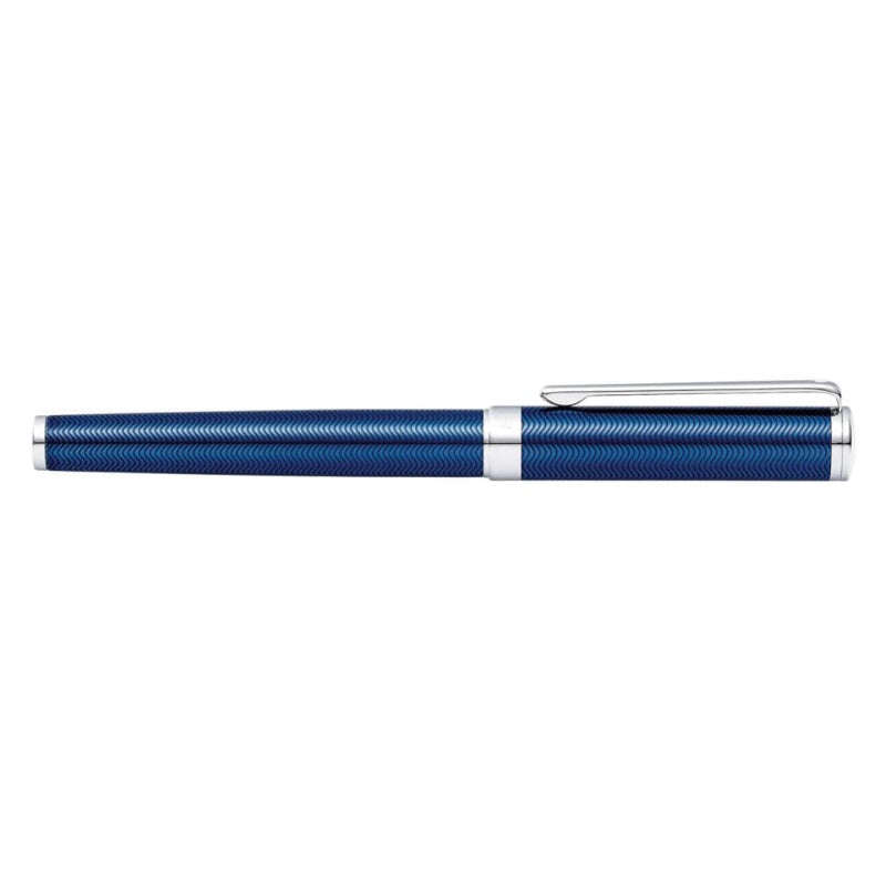 SHEAFFER INTENSITY ENGRAVED BLUE LACQUE/CHROME TRIM MEDIUM FOUNTAIN PEN
