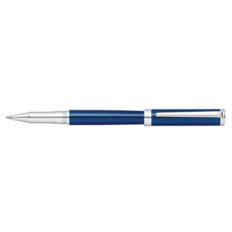 SHEAFFER INTENSITY ENGRAVED BLUE LACQUE/CHROME TRIM ROLLERBALL PEN