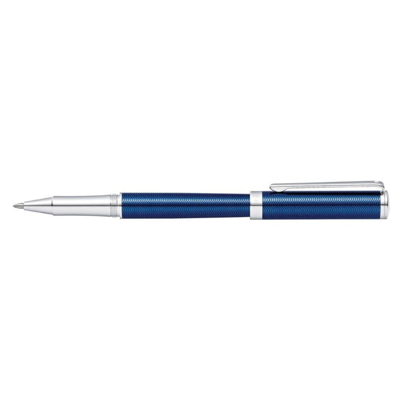 SHEAFFER INTENSITY ENGRAVED BLUE LACQUE/CHROME TRIM ROLLERBALL PEN
