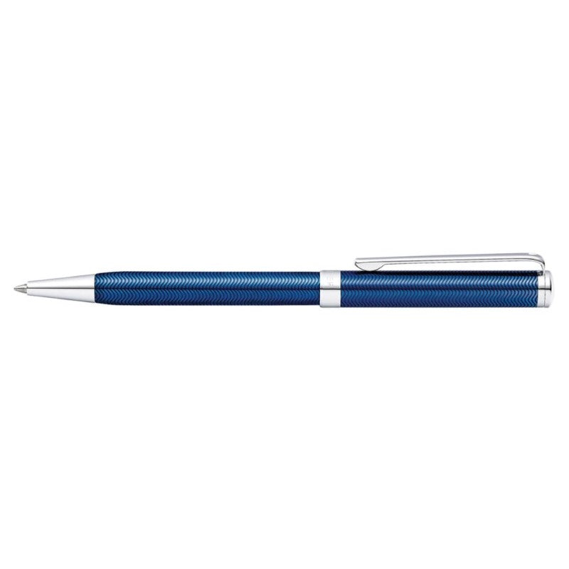 SHEAFFER INTENSITY ENGRAVED BLUE LACQUE/CHROME TRIM BALLPOINT PEN