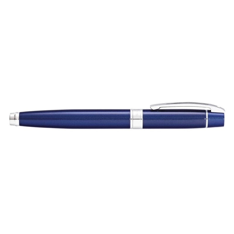 SHEAFFER® 300 9341 GLOSSY BLUE FOUNTAIN PEN WITH CHROME TRIM - MEDIUM