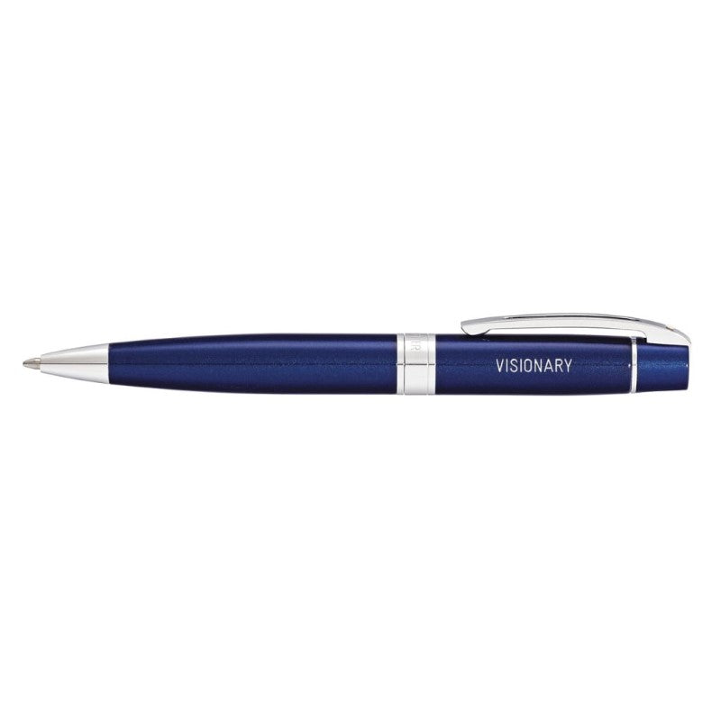 SHEAFFER® 300 9341 GLOSSY BLUE BALLPOINT PEN WITH CHROME TRIM