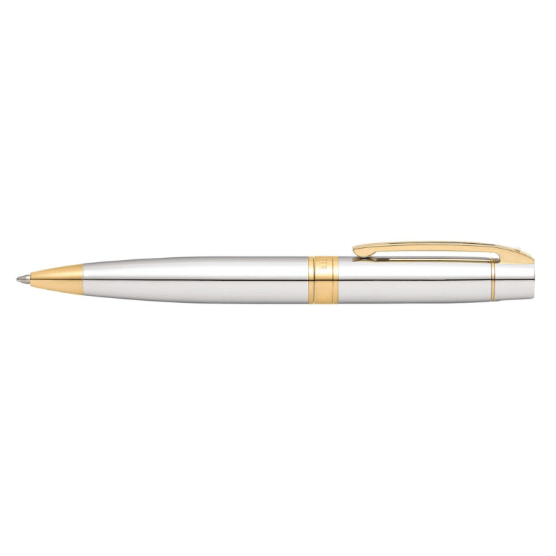 SHEAFFER® 300 9342 BRIGHT CHROME BALLPOINT PEN WITH GOLD-TONE TRIM