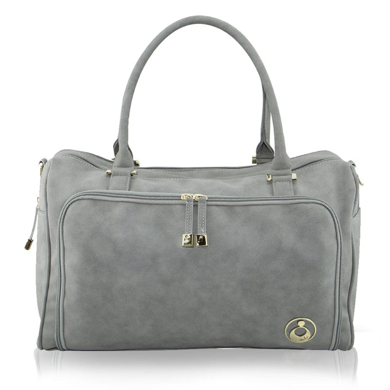ISOKI DOUBLE ZIP SATCHEL STONE GREY