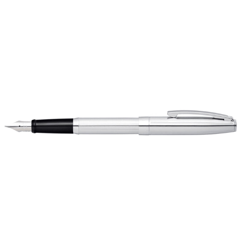SHEAFFER SAGARIS CHROME/ENGRAVED FINE FOUNTAIN PEN
