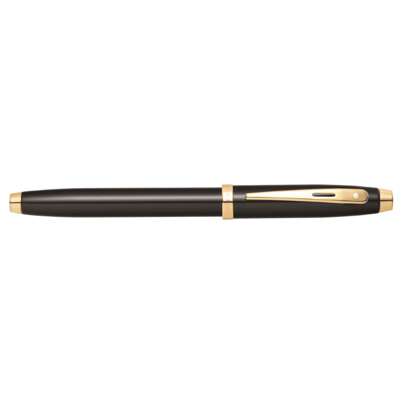 SHEAFFER® 100 9322 GLOSSY BLACK FOUNTAIN PEN WITH GOLD-TONE TRIM - FINE
