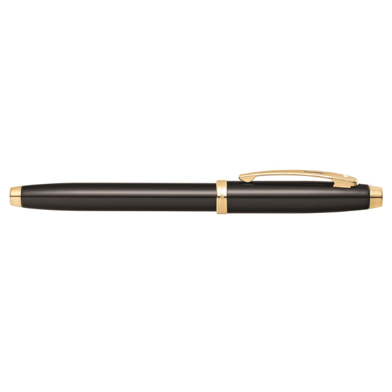 SHEAFFER® 100 9322 GLOSSY BLACK FOUNTAIN PEN WITH GOLD-TONE TRIM - FINE